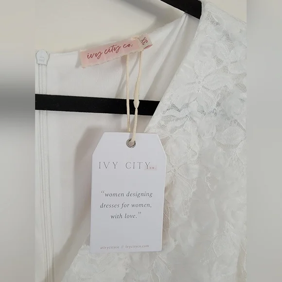 NWT Ivy City Be Mine White Lace Dress - Picture 6 of 14